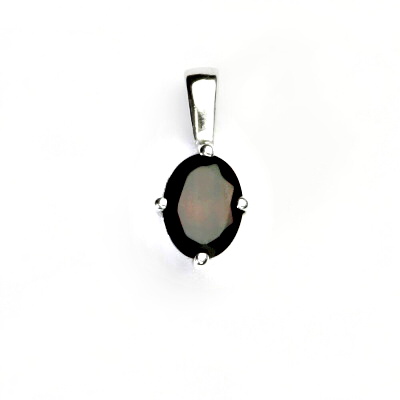 Zlatý přívěsek, bílé i žluté zlato, přírodní granát - VP 116