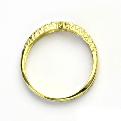 Zlatý prsten s brilianty (diamanty), žluté zlato 14 kt, T 1406