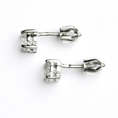 Stříbrné náušnice, přírodní křišťál - NŠ 1251 