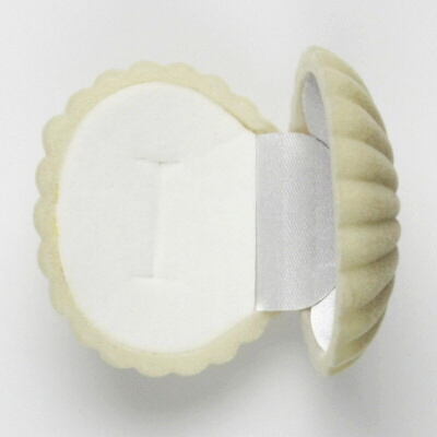 Sametová krabička mušle, béžová - GD-6/A20