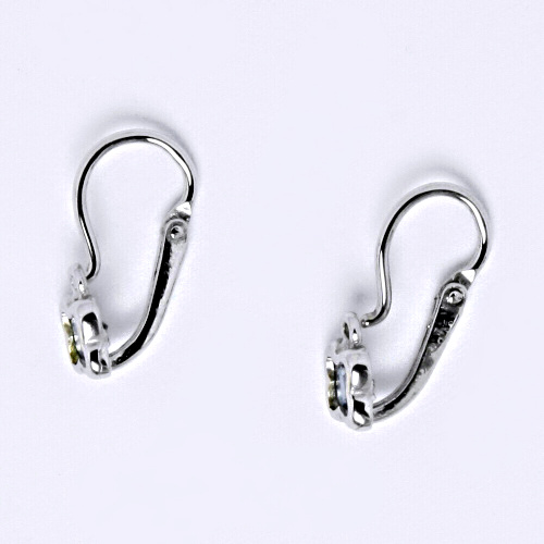 Dětské náušnice z bílého zlata 585/1000 VE 176 akvamarin