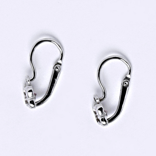 Dětské náušnice z bílého zlata 585/1000 VE 176 pink