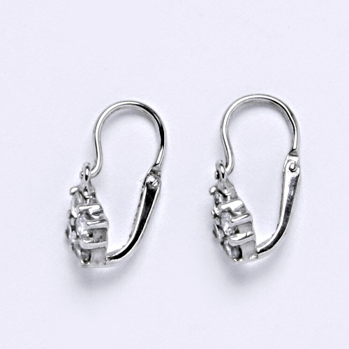 Dětské náušnice z bílého zlata 585/1000 VE31