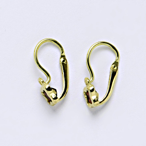 Dětské náušnice ze žlutého zlata 585/1000 VE 176 granát