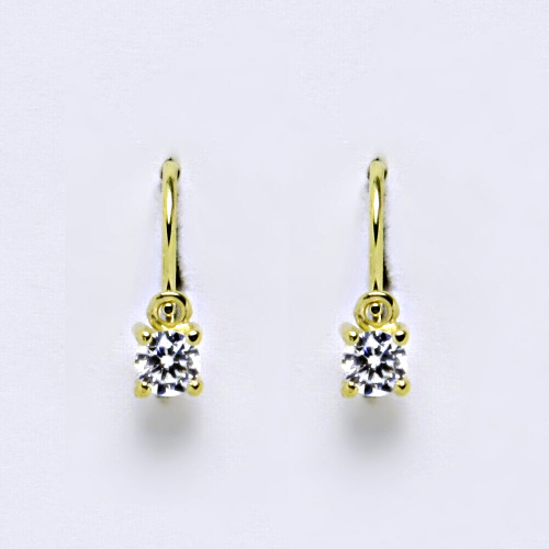 Dětské náušnice ze žlutého zlata 585/1000 VE21 BZ