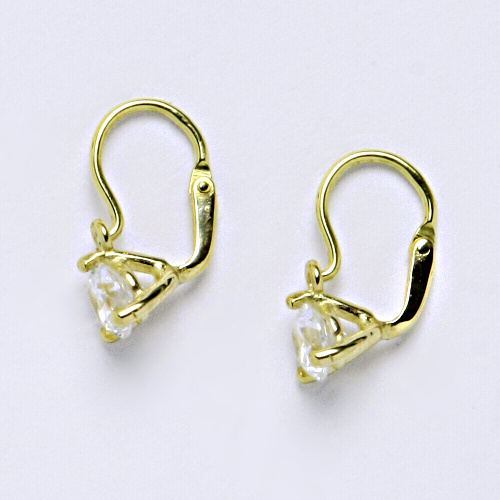 Dětské náušnice ze žlutého zlata 585/1000 VE36 BZ