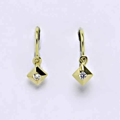 Dětské náušnice ze žlutého zlata 585/1000 VE 39 BZ