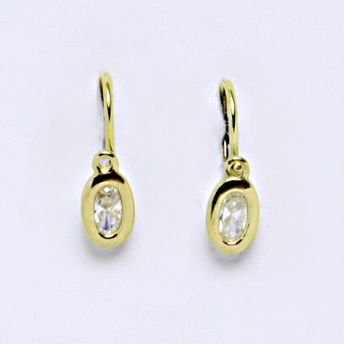 Dětské náušnice ze žlutého zlata 585/1000 VE 244 BZ