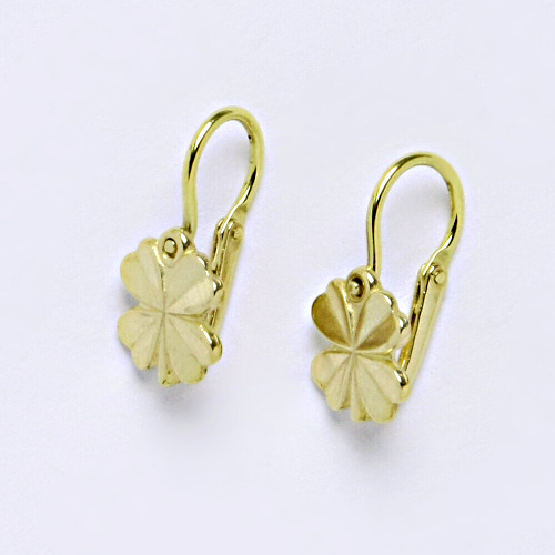 Dětské náušnice ze žlutého zlata 585/1000 VE 243