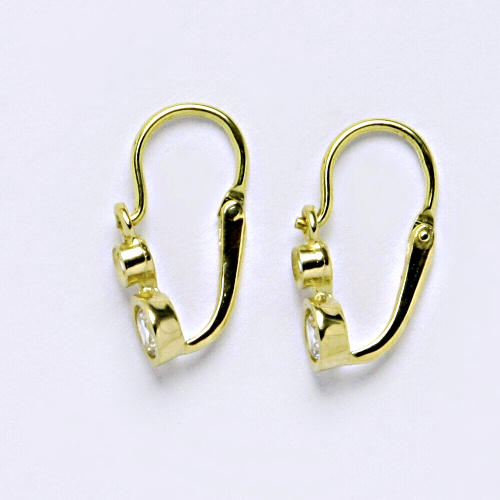Dětské náušnice ze žlutého zlata 585/1000 VE 209 BZ