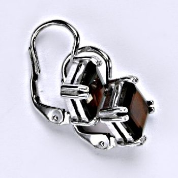 Zlaté náušnice přírodní granát, bílé i žluté zlato - NK 1259