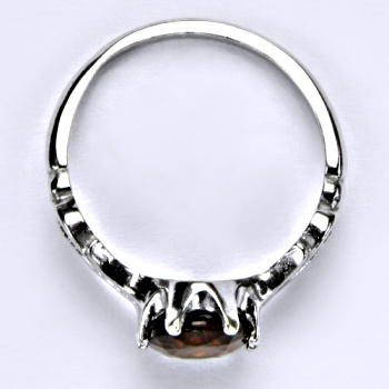 Zlatý prsten, bílé i žluté zlato, přírodní granát 9x7 mm - T 1262