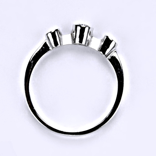 Zlatý prsten se zirkony, bílé zlato, šperky zlaté VR 276