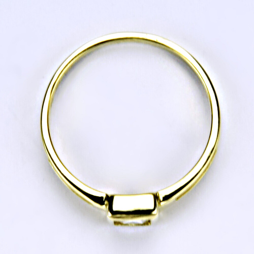 Prsten žluté zlato, zirkon, šperky zlaté VR 246