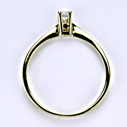 Prsten žluté zlato, zirkon, šperky zlaté VR 327