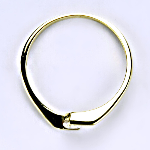 Zlatý rsten , čirý zirkon , žluté zlato - VR 214 