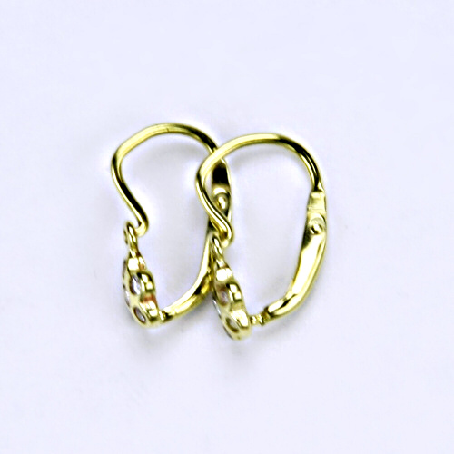 Dětské náušnice žluté zlato, zirkon, šperky zlaté VE 210