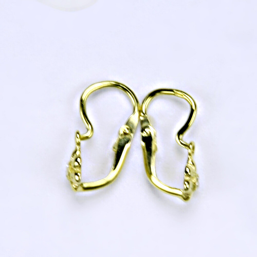 Dětské náušnice žluté zlato, zirkon, šperky zlaté NK 1349