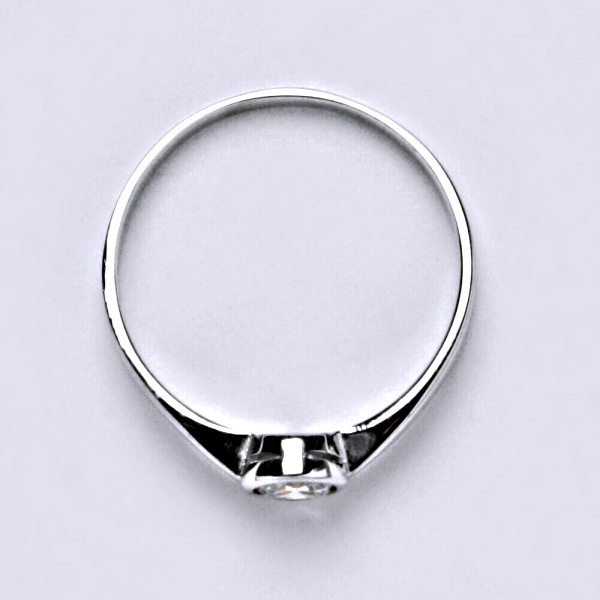 Prsten z bílého zlata se zirkonem, šperky VR 87