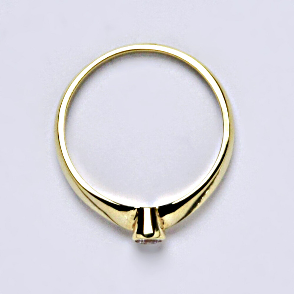 Prsten prsteny žluté zlato zirkon 3