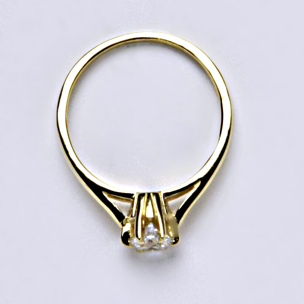 Prsten, prsteny, žluté zlato, zirkon, šperky zlaté VR 128