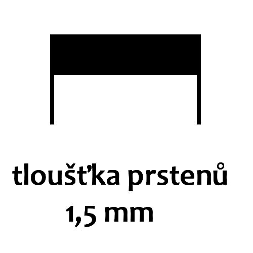 Snubní prsteny na zakázku žluté i bílé zlato, rovný profil 1.5mm