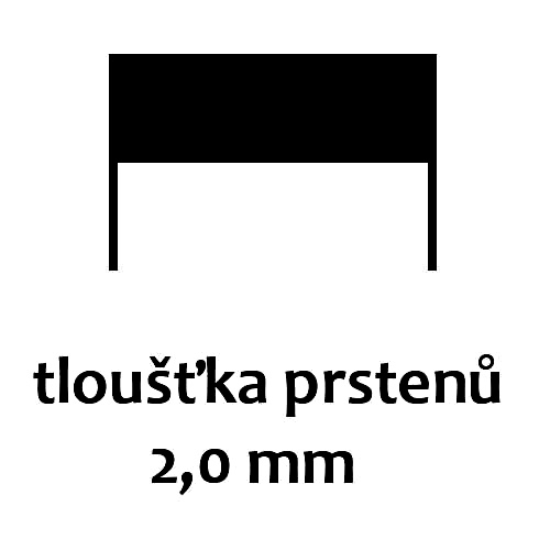 Snubní prsteny na zakázku žluté i bílé zlato, rovný profil 2 mm