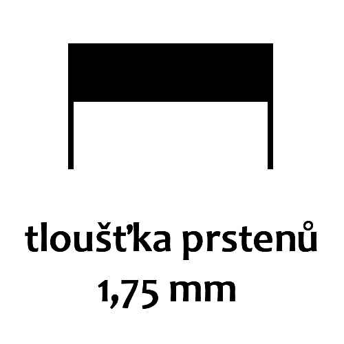 Snubní prsteny na zakázku žluté i bílé zlato, rovný profil 1.75 mm 
