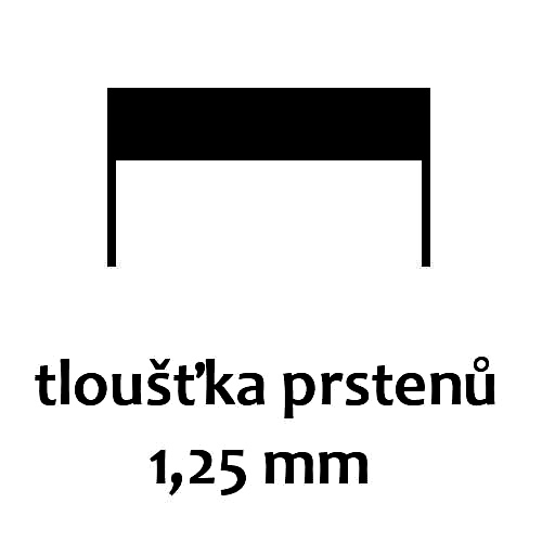 Snubní prsteny na zakázku žluté i bílé zlato, rovný profil 1.25mm