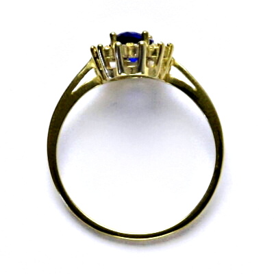 Zlatý prsten Kate, žluté i bílé zlato, zirkon spinel, čiré zirkony - T 1480