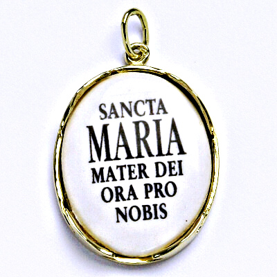 Zlatý přívěšek Madonka kameninová, žluté zlato, (H), P 1013 madonka