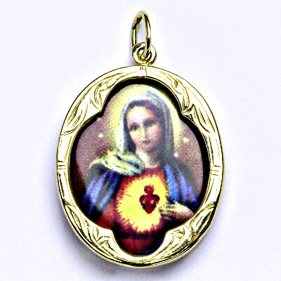 Zlatý přívěšek Madonka kameninová, žluté zlato, (F), P 1013 madonka