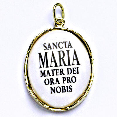 Zlatý přívěšek Madonka kameninová, žluté zlato, (MT), P 1013 madonka