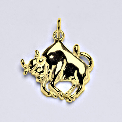 Zlatý přívěsek,znamení zvěrokruhu býk,žluté zlato,14 kt, P 982