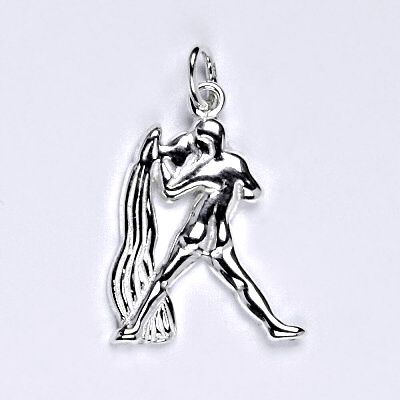 Zlatý přívěsek,znamení zvěrokruhu vodnář,bílé zlato,14 kt, P 982