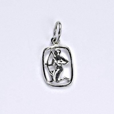 Zlatý přívěsek, znamení zvěrokruhu střelec, bílé zlato,14 kt, P 730