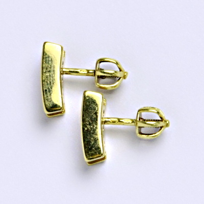 Zlaté náušnice , žluté i bílé zlato, čiré zirkony 3,25 mm - VE 12 NŠ 